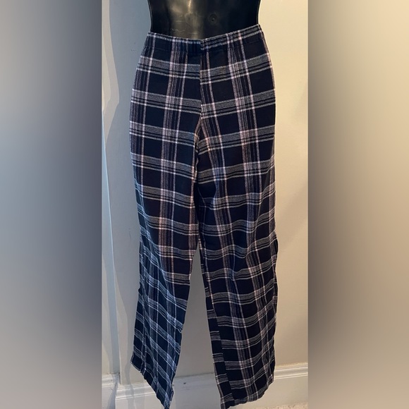 Vintage Roots Canada Black & Pink Plaid Pj Bottoms Size Medium - Picture 3 of 9